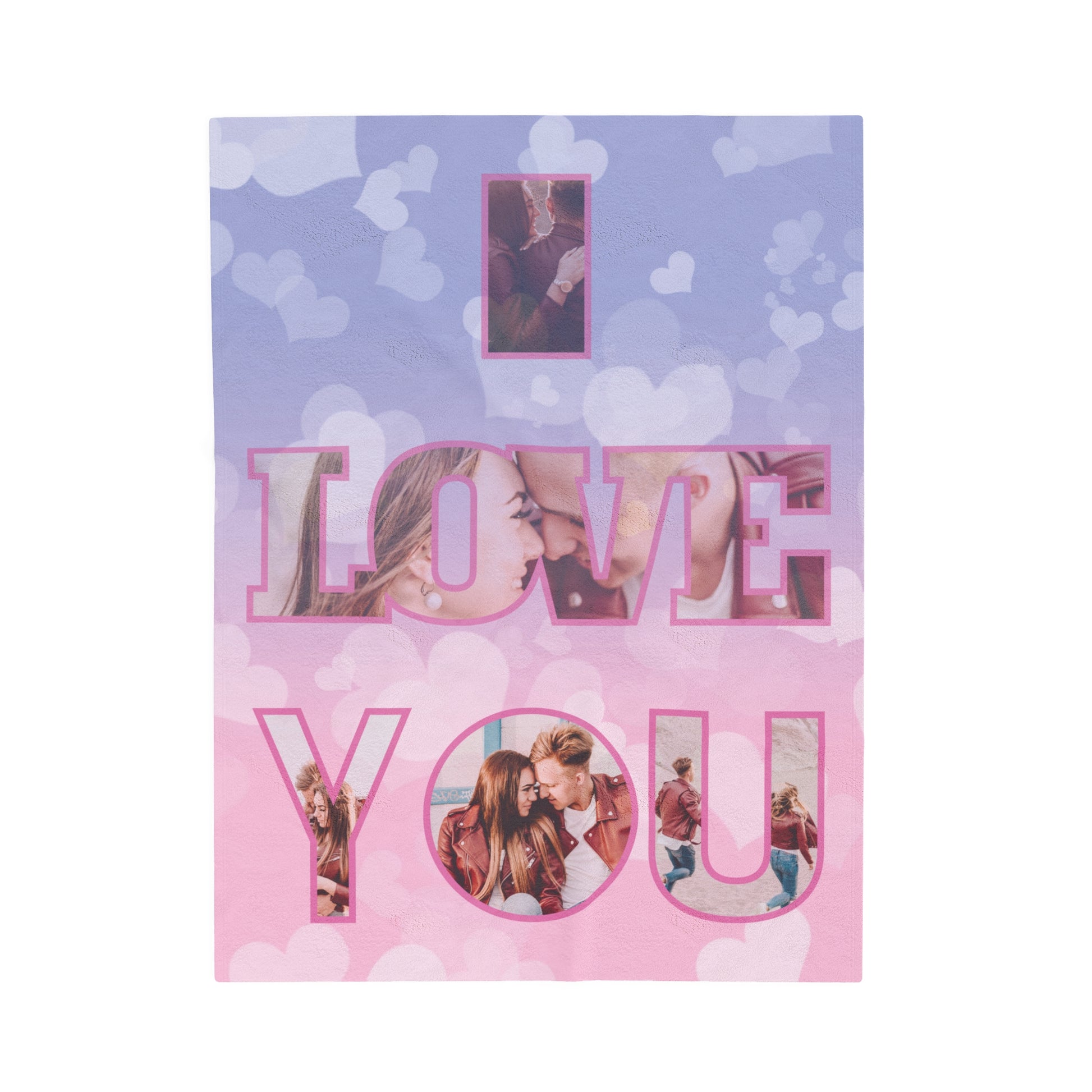 I Love You Photo Blanket - Personalized I Love You Picture Blanket