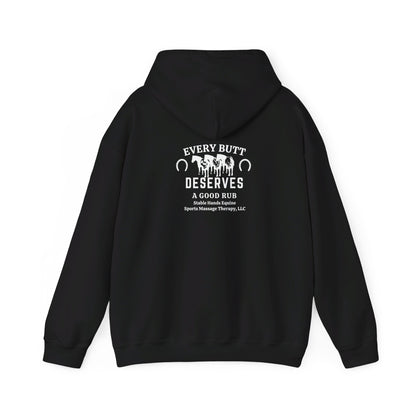 Every Butt Deserves A Good Rub Stable Hands Equine Sports Massage Therapy, LLC Hooded Sweatshirt