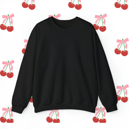 Flirt Coquette Crewneck Sweatshirt Black Front