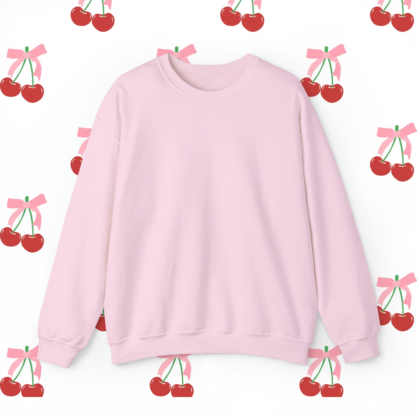 Flirt Coquette Crewneck Sweatshirt Light Pink Front