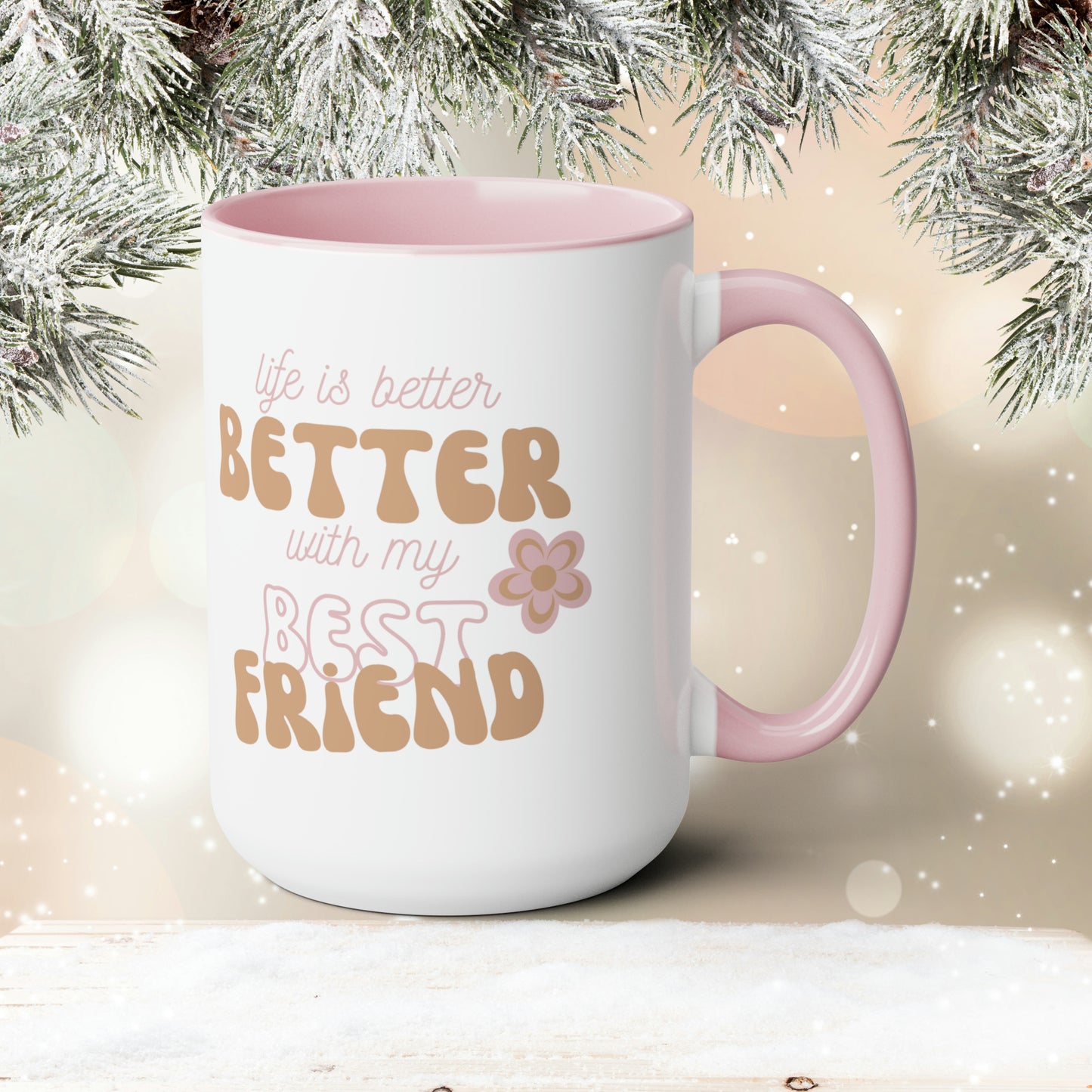 Custom Best Friend Mug, Life Is Better With My Best Friend Coffee Mug, Customized Best Friend Gifts, Personalized Photo Gifts, Custom Photo