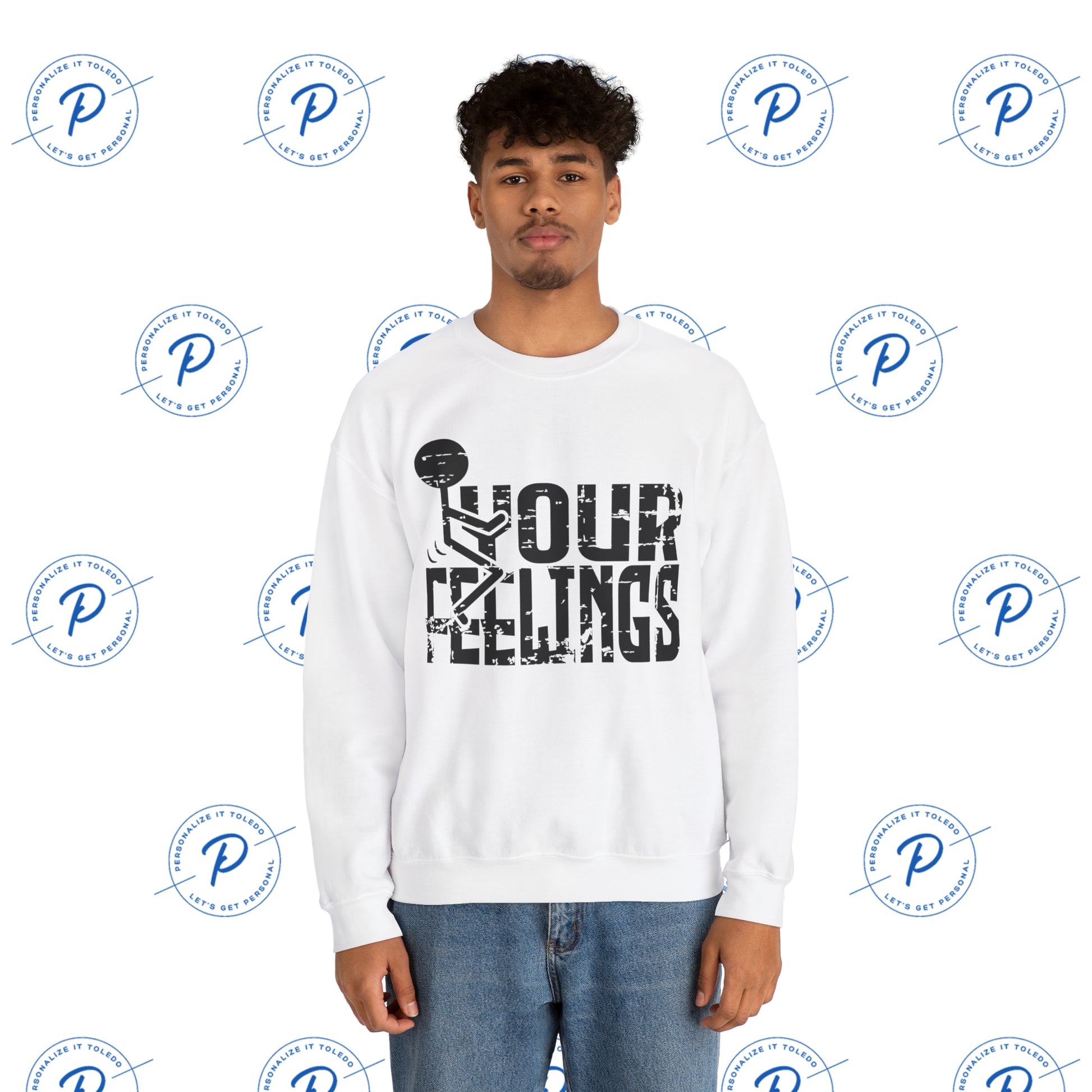 Humorous Your Feelings Sweatshirt - F Your Feelings Sweatshirt - Stick Figure Shirt
