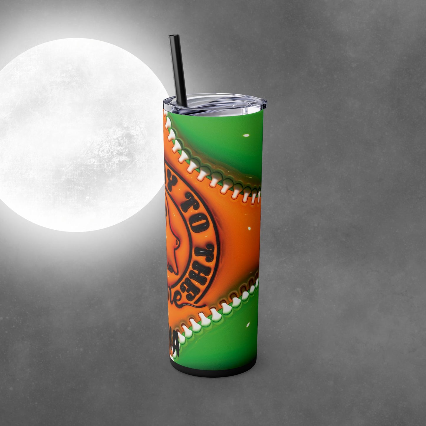 Witch Way To The Wine Halloween 20oz Skinny Tumbler with Straw - Halloween Tumbler