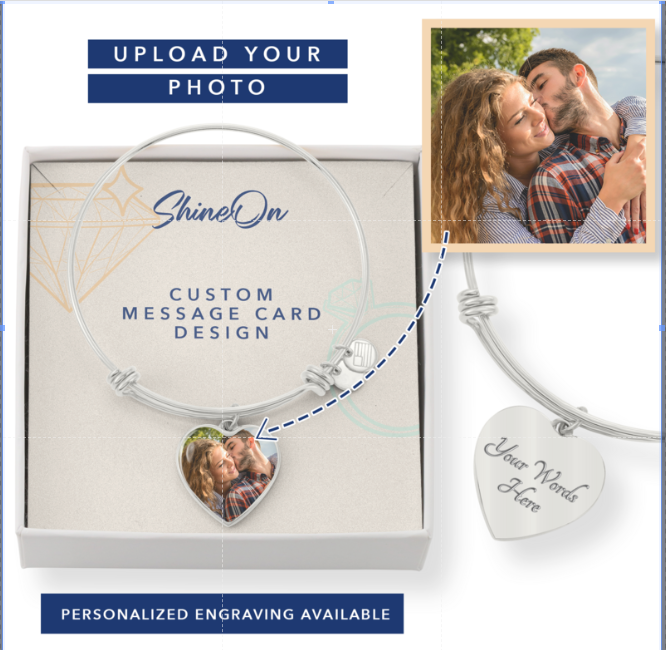 Personalized Photo Bangle Bracelet - Embrace Sentimental Style: Personalized  Picture Bangle Bracelet – Crafted with Love, Customized for You!