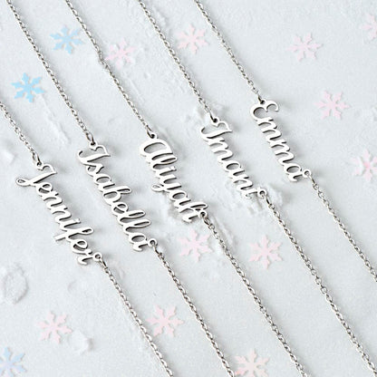 Never Forget Love, Dad - Custom Name Necklace - Name Necklace For Daughter