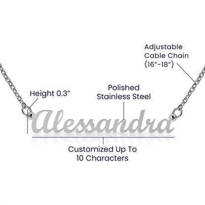 Bonus Daughter - Custom Name Necklace - Daughter Name Necklace