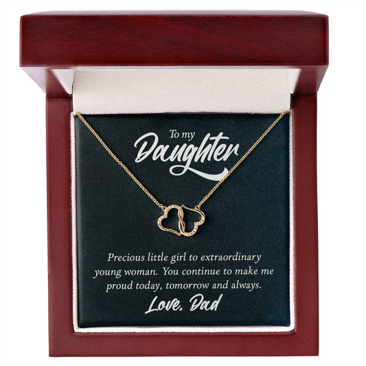 To My Daughter You Continue To Make Me Proud Everlasting Love Necklace