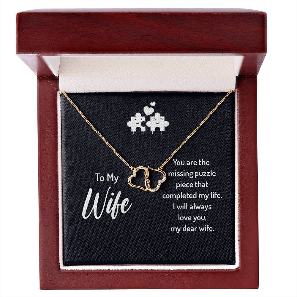 To My Wife Missing Piece Everlasting Love Necklace