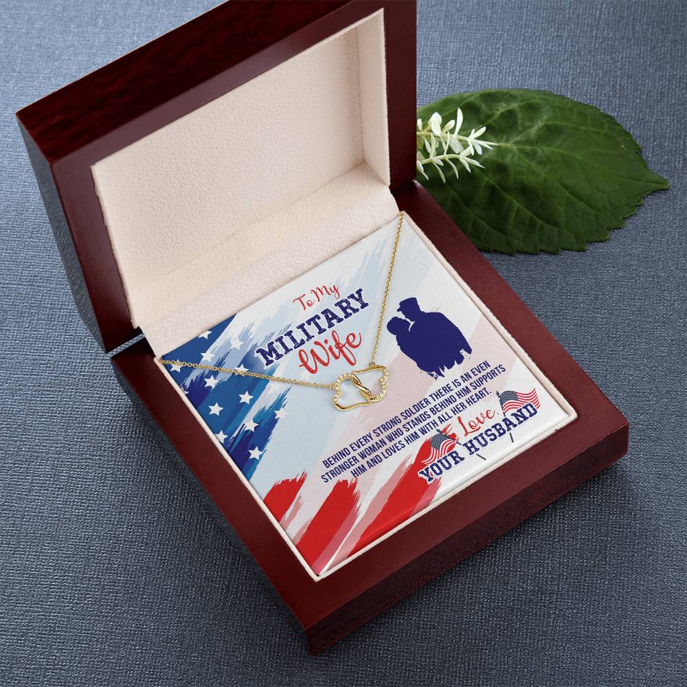 To My Military Wife Everlasting Love Necklace