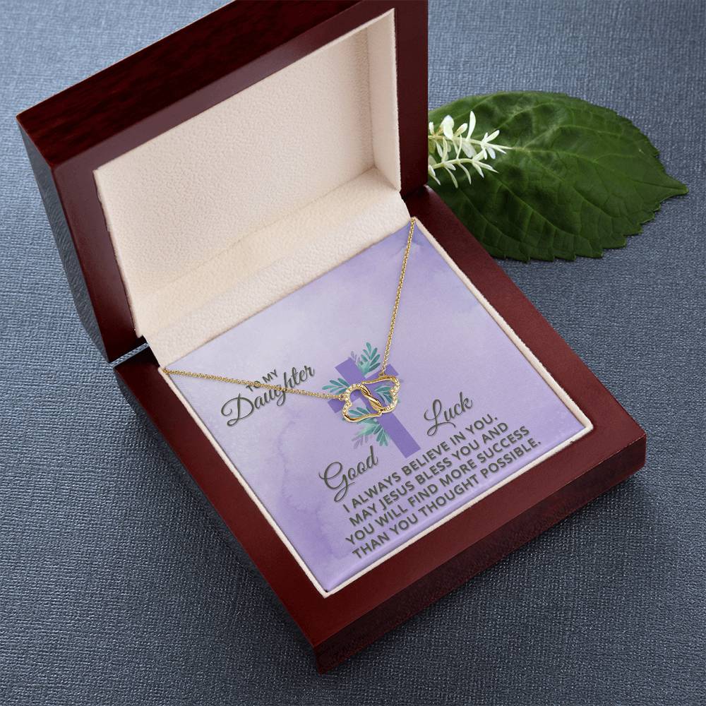 To My Daughter Good Luck Everlasting Love Necklace - Good Luck Necklace