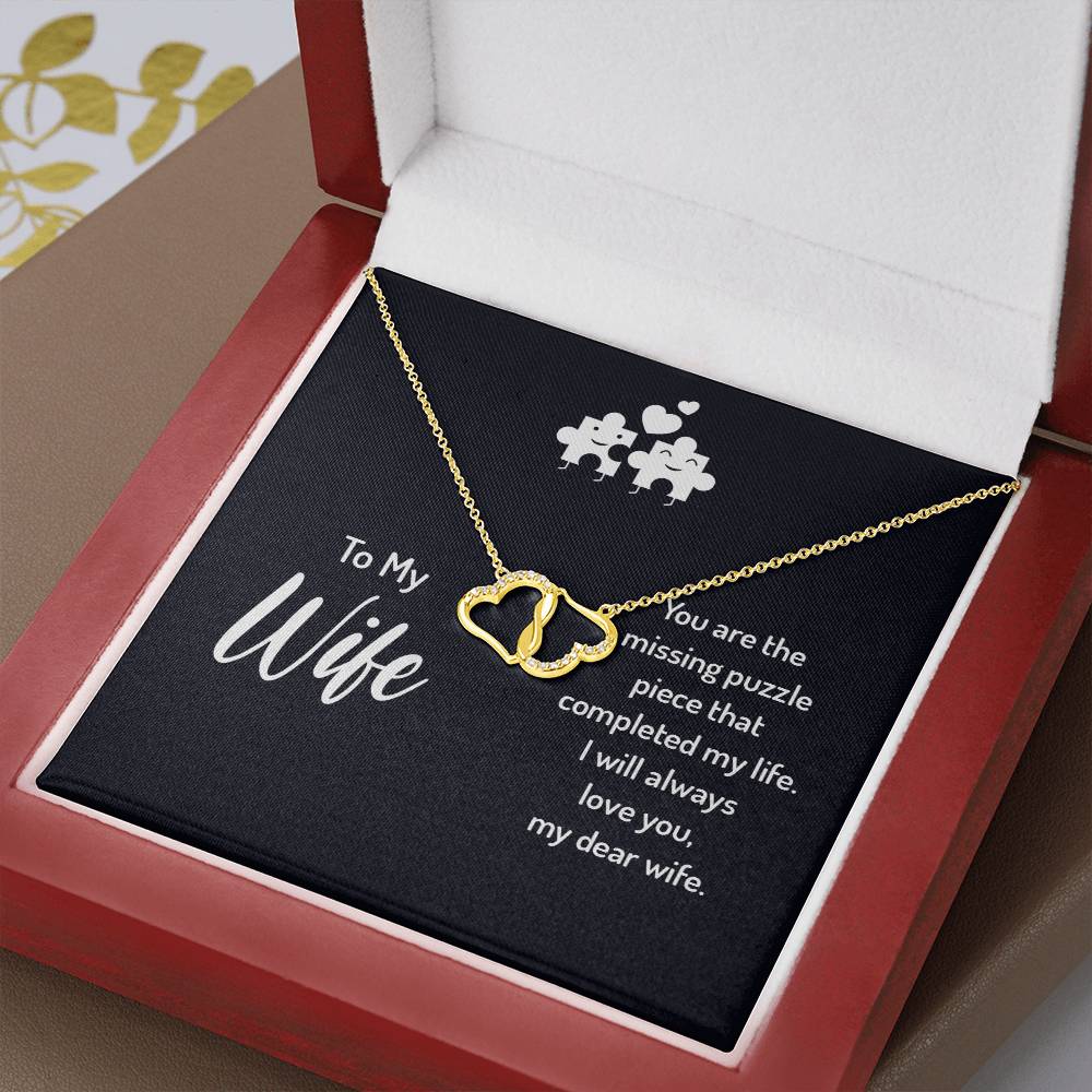 To My Wife Missing Piece Everlasting Love Necklace