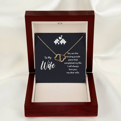 To My Wife Missing Piece Everlasting Love Necklace