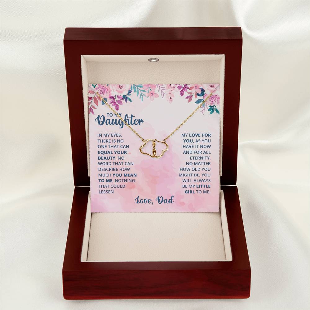 To My Daughter In My Eyes Love Dad Everlasting Love Necklace