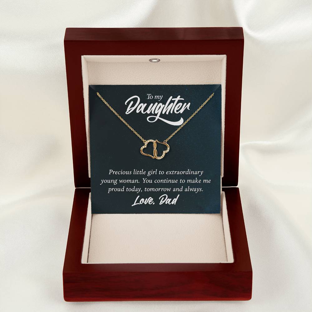To My Daughter You Continue To Make Me Proud Everlasting Love Necklace