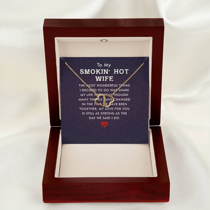 To My Smokin Hot Wife Everlasting Love Necklace