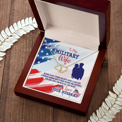 To My Military Wife Everlasting Love Necklace