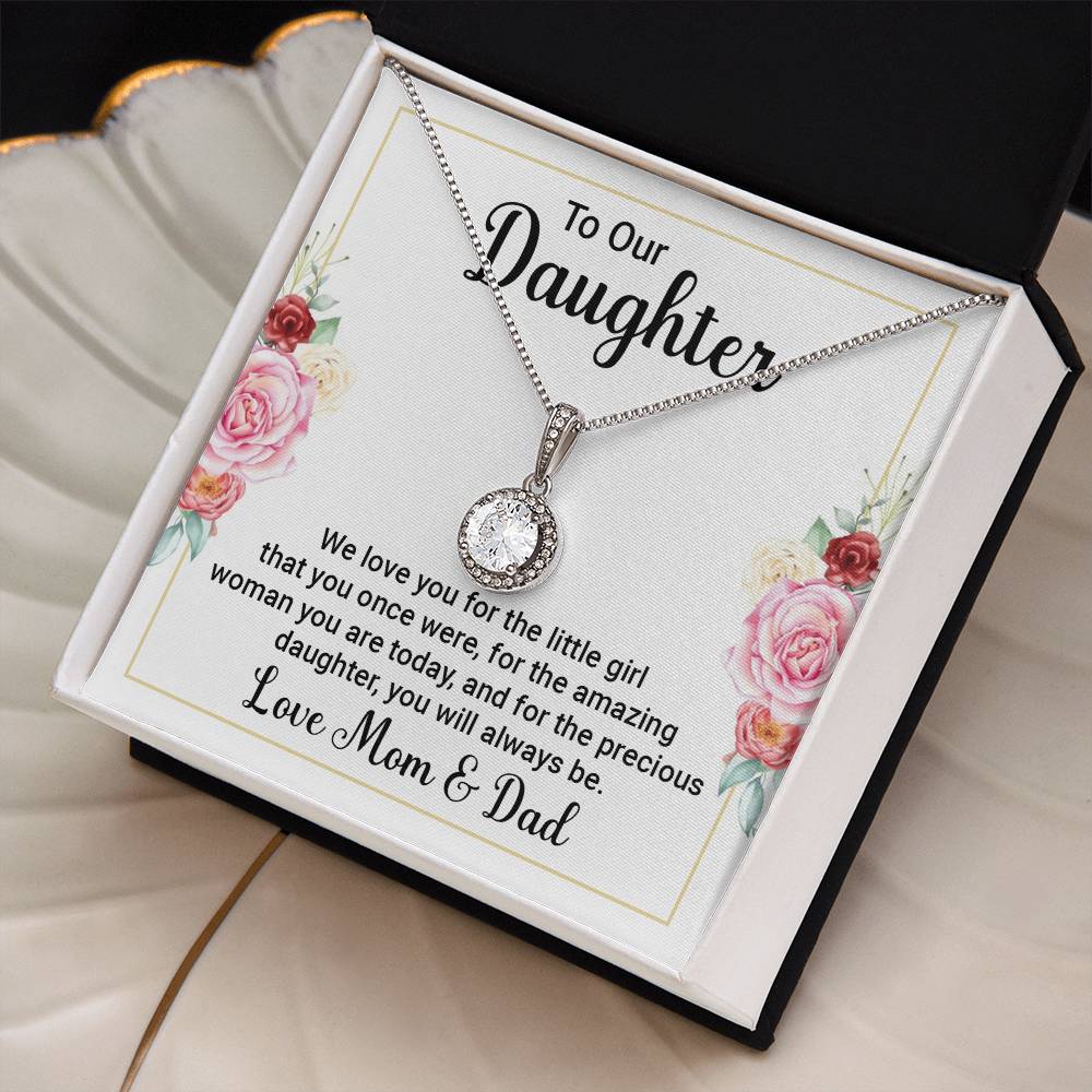 To Our Daughter, We Love You" Eternal Hope Necklace - A Collective Embrace of Endless Love