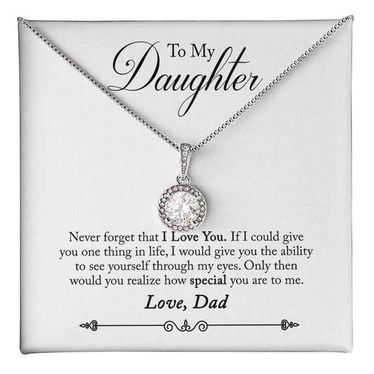 To Daughter Love Dad Eternal Hope Necklace