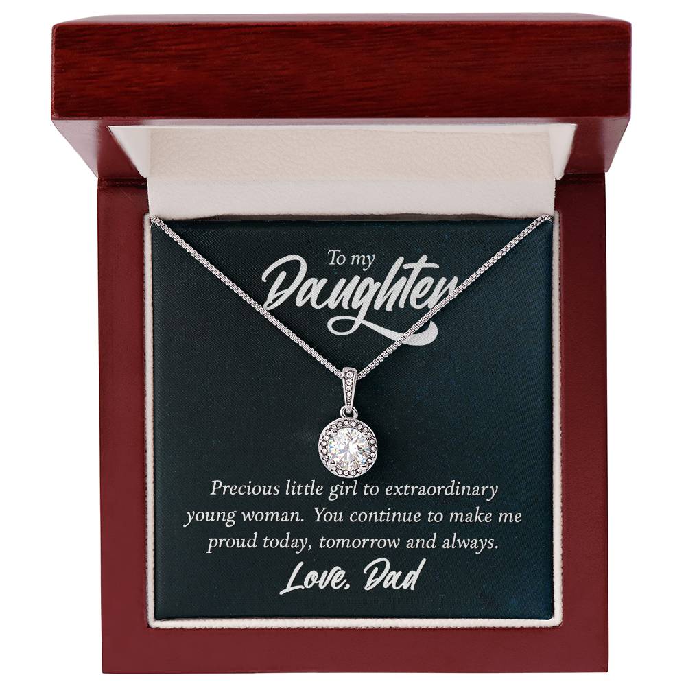 Dad to Daughter Eternal Hope Necklace - A Symbol of Endless Love and Guidance