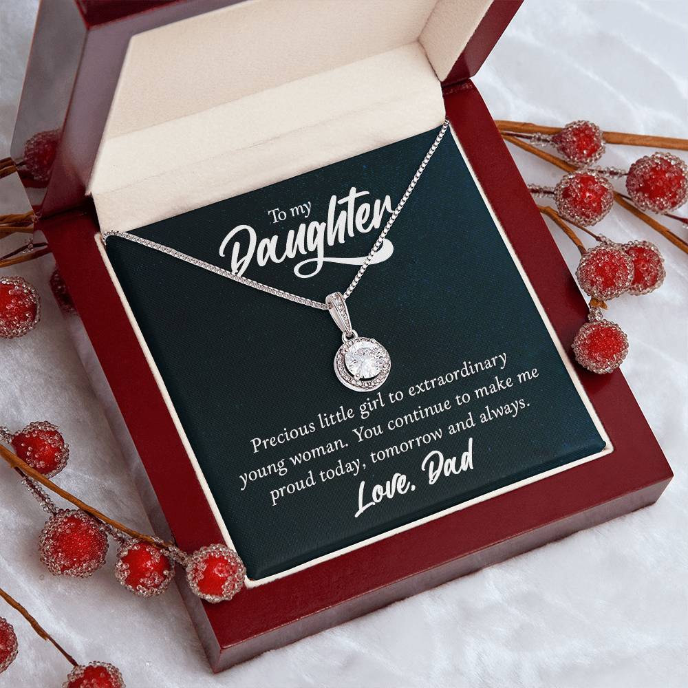 Dad to Daughter Eternal Hope Necklace - A Symbol of Endless Love and Guidance