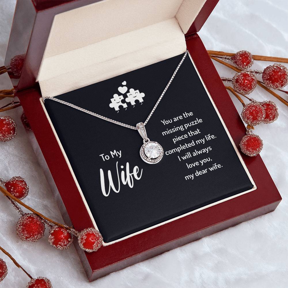 To My Wife Missing Piece Eternal Hope Necklace