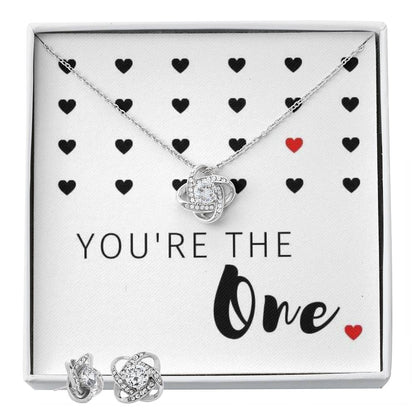 You're The One Love Knot Necklace Set