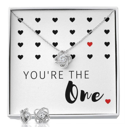 You're The One Love Knot Necklace Set