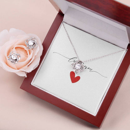 Love You Love Knot Necklace Set