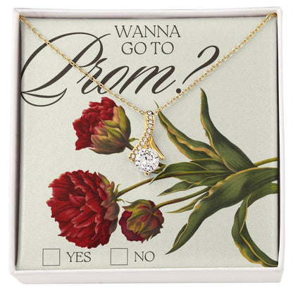 Wanna Go To Prom? Proposal Necklace - Prom Proposal Necklace - Promposal Gift Necklace - Personalize It Toledo