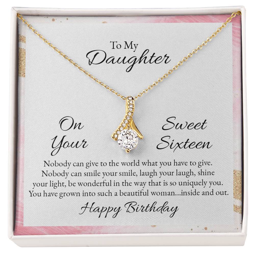 Happy Sweet 16 Alluring Beauty Cubic Zirconia Necklace - Sweet Sixteen Necklace