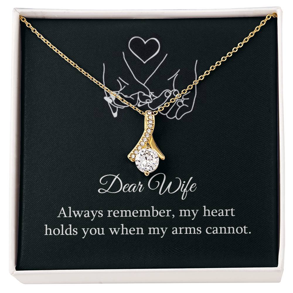 Dear Wife Always Remember Alluring Beauty Cubic Zirconia Necklace