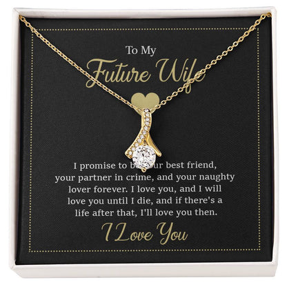 To My Future Wife Alluring Beauty Cubic Zirconia Necklace