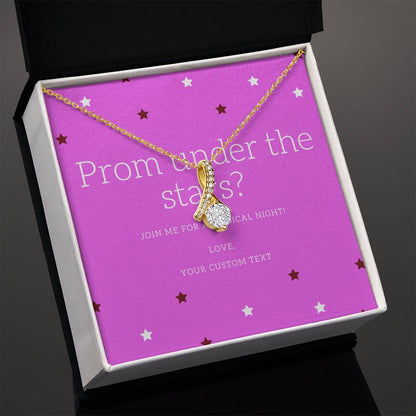 Prom Under The Stars? Alluring Beauty Cubic Zirconia Necklace - Prom Proposal Necklace - Promposal Gift Necklace - Personalize It Toledo