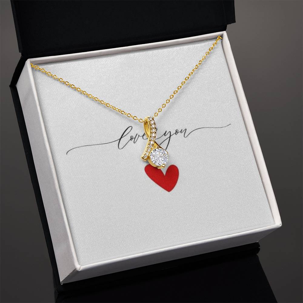 Love You Alluring Beauty Cubic Zirconia Necklace
