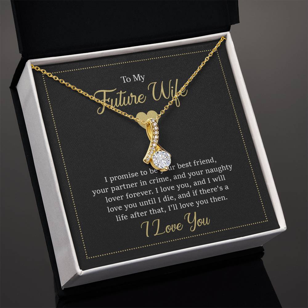 To My Future Wife Alluring Beauty Cubic Zirconia Necklace