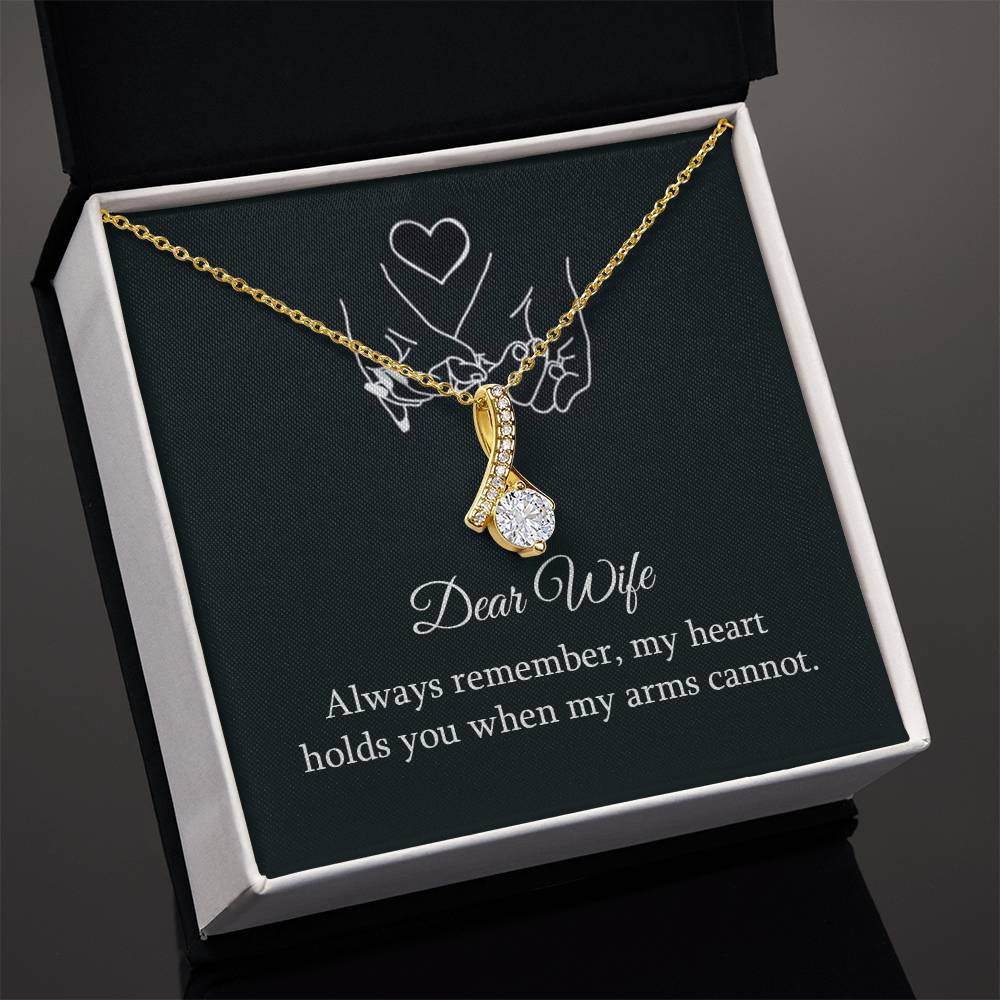 Dear Wife Always Remember Alluring Beauty Cubic Zirconia Necklace