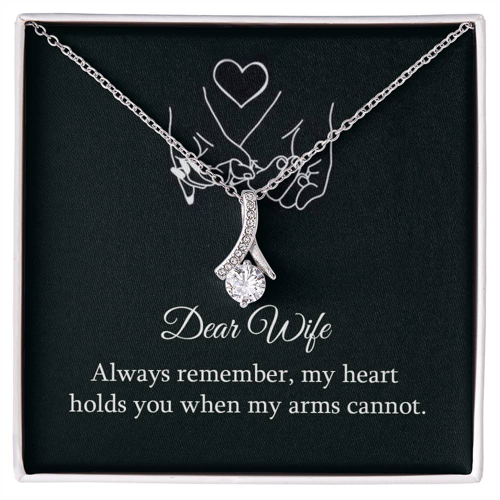 Dear Wife Always Remember Alluring Beauty Cubic Zirconia Necklace