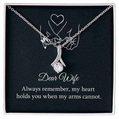 Dear Wife Always Remember Alluring Beauty Cubic Zirconia Necklace