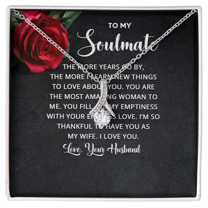 To My Soulmate Alluring Beauty Cubic Zirconia Necklace