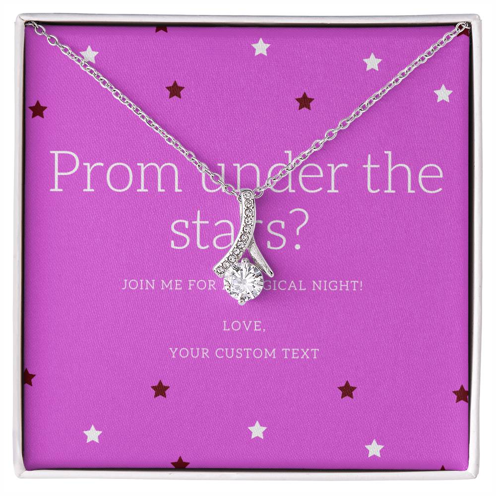 Prom Under The Stars? Alluring Beauty Cubic Zirconia Necklace - Prom Proposal Necklace - Promposal Gift Necklace - Personalize It Toledo