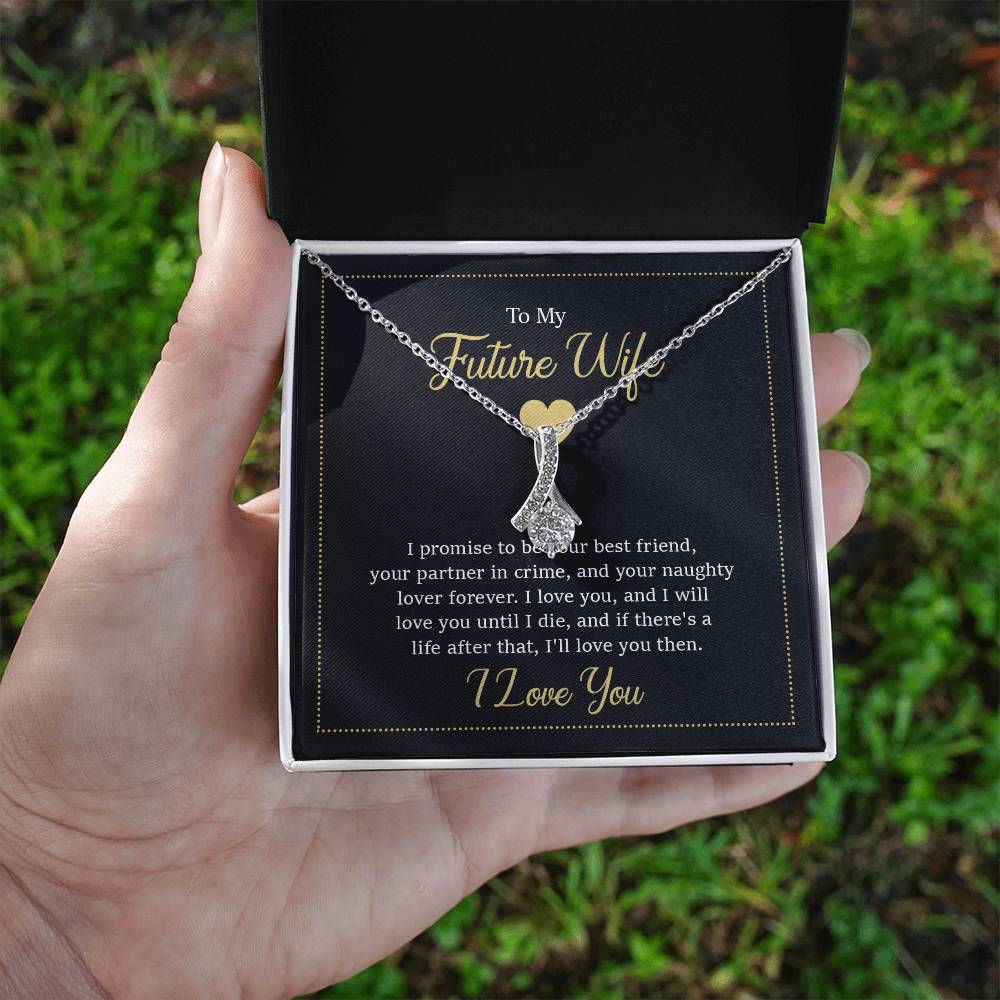 To My Future Wife Alluring Beauty Cubic Zirconia Necklace