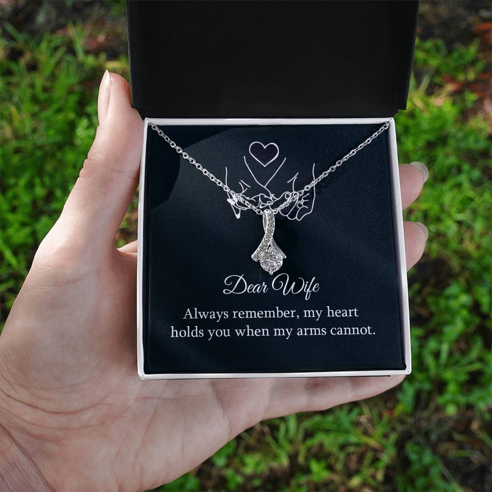 Dear Wife Always Remember Alluring Beauty Cubic Zirconia Necklace