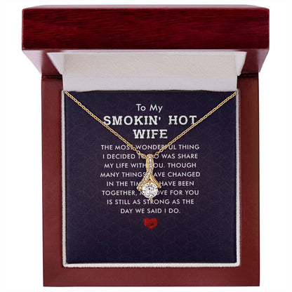 To My Smokin Hot Wife Alluring Beauty Cubic Zirconia Necklace