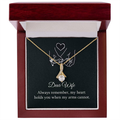 Dear Wife Always Remember Alluring Beauty Cubic Zirconia Necklace