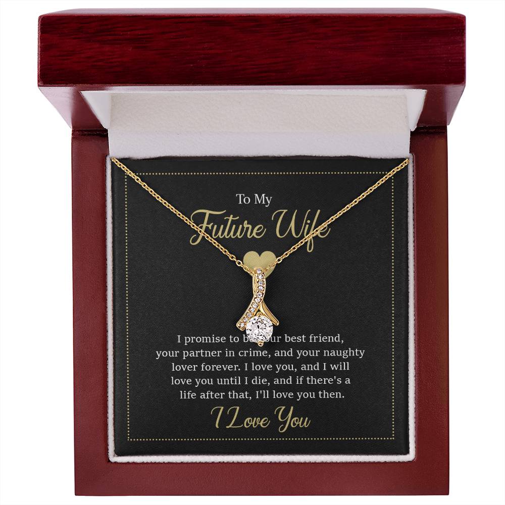 To My Future Wife Alluring Beauty Cubic Zirconia Necklace