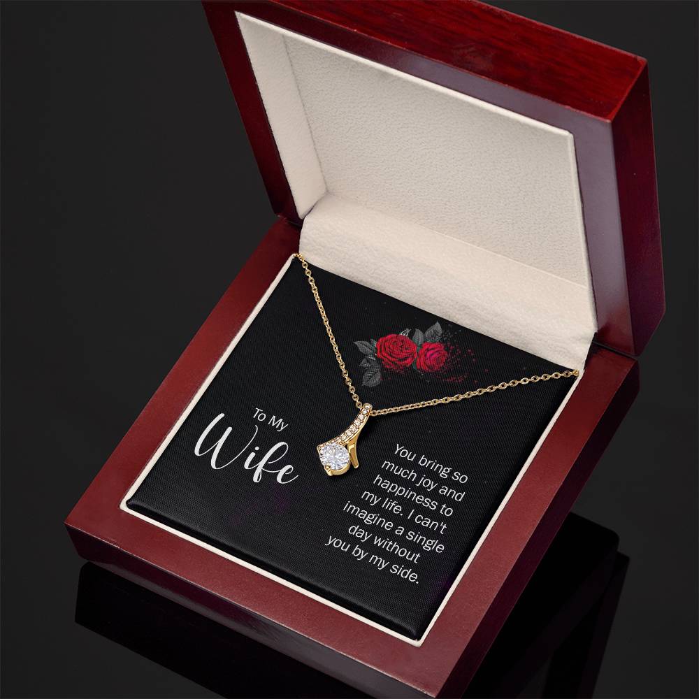 To My Wife - Alluring Beauty Cubic Zirconia Necklace