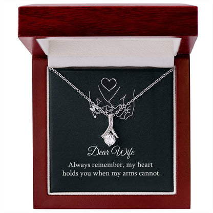 Dear Wife Always Remember Alluring Beauty Cubic Zirconia Necklace