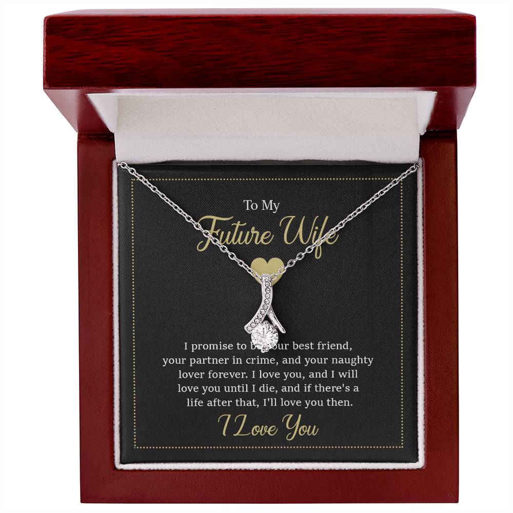 To My Future Wife Alluring Beauty Cubic Zirconia Necklace