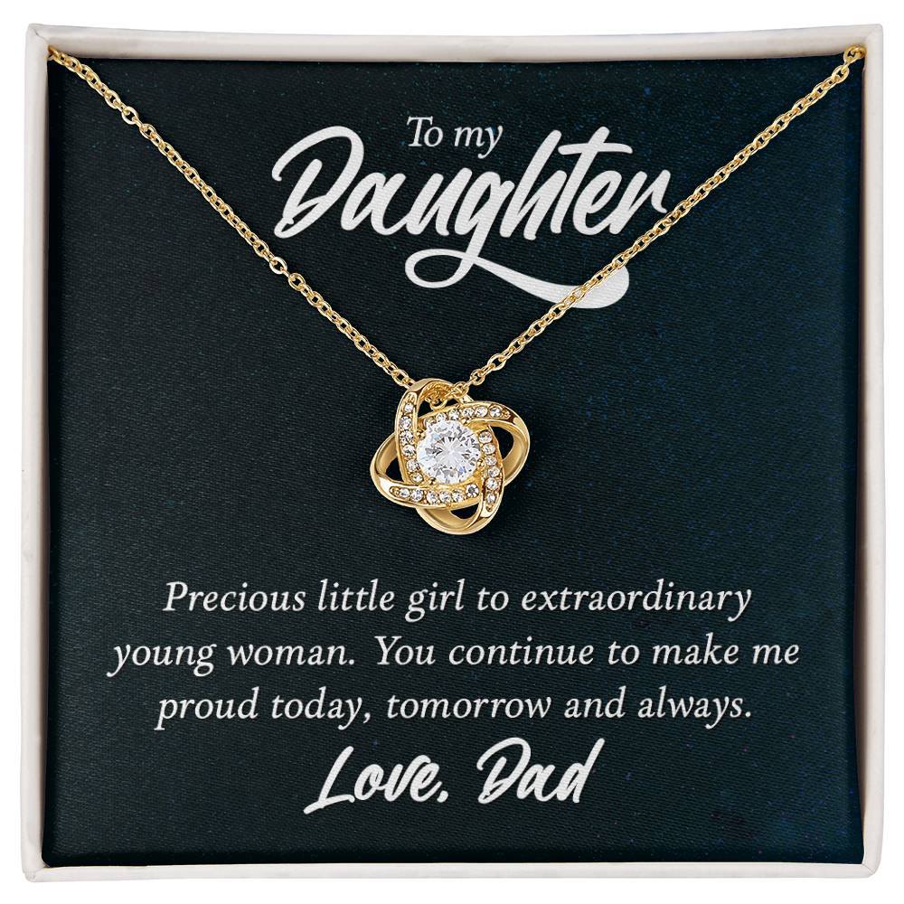 You Continue To Make Me Proud Love Dad Love Knot Necklace