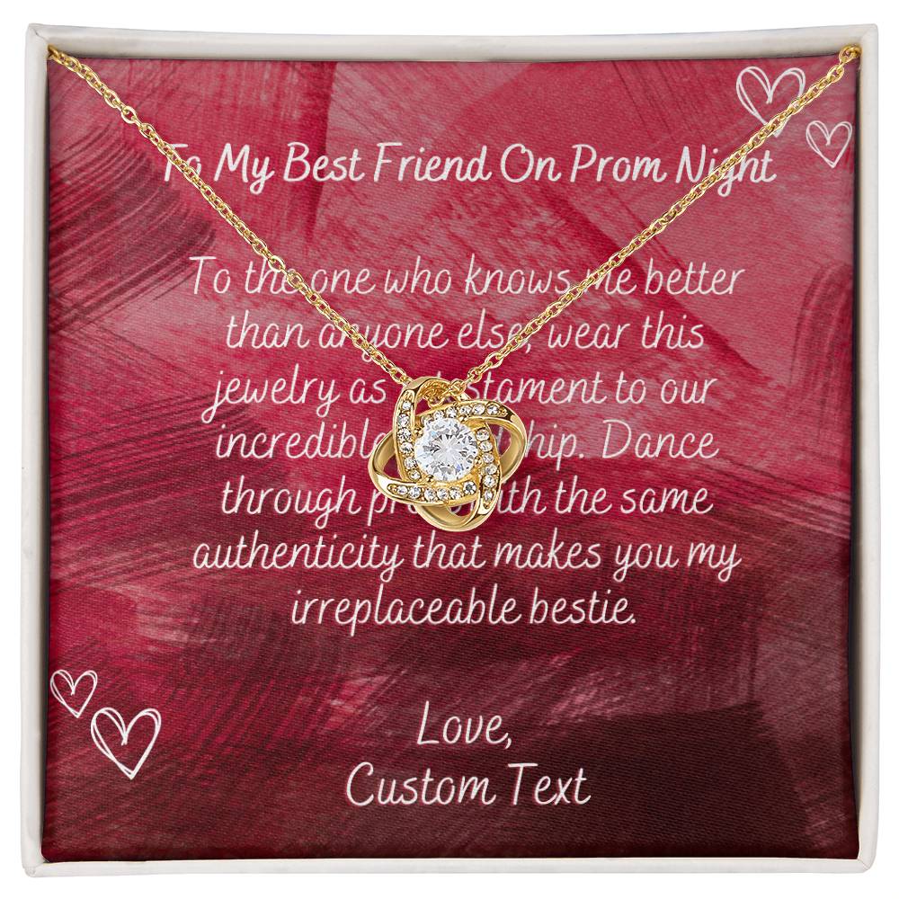 To My Best Friend On Prom Night Necklace - Prom Necklace for Best Friend - Prom Gift for Bestie - Prom Jewelry - Personalize It Toledo